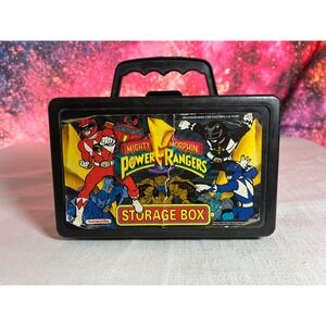 Vintage 1993 Mighty Morphin Power Rangers Plastic Storage Box Case Noteworthy